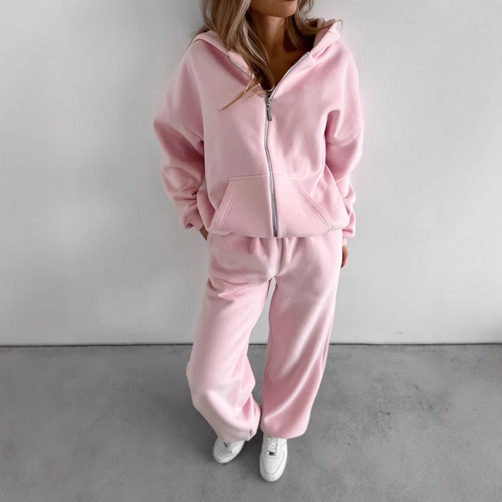 Damen - Loungewear-Set mit Kapuze -  Weit geschnittener stil - Ideal für entspannte Tage