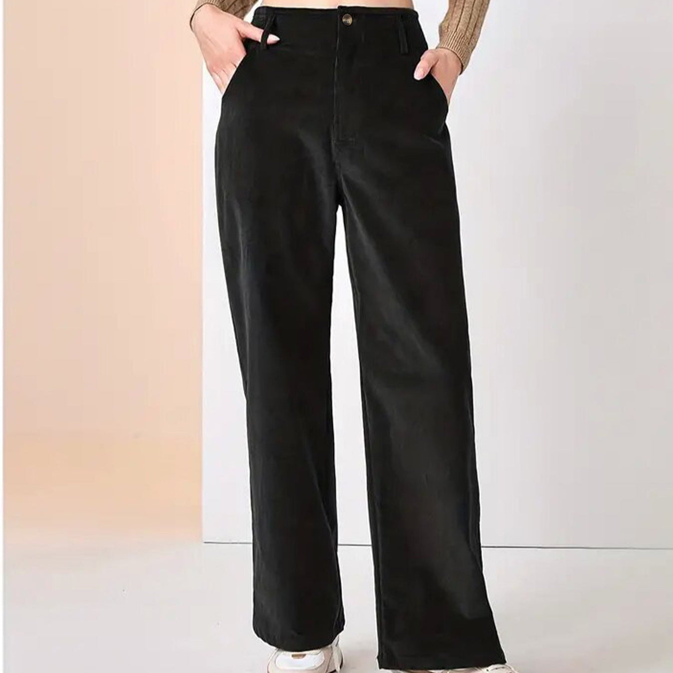 Damen - Cordhose - Weitem Bein - Bequemer Casual Style für jeden Anlass