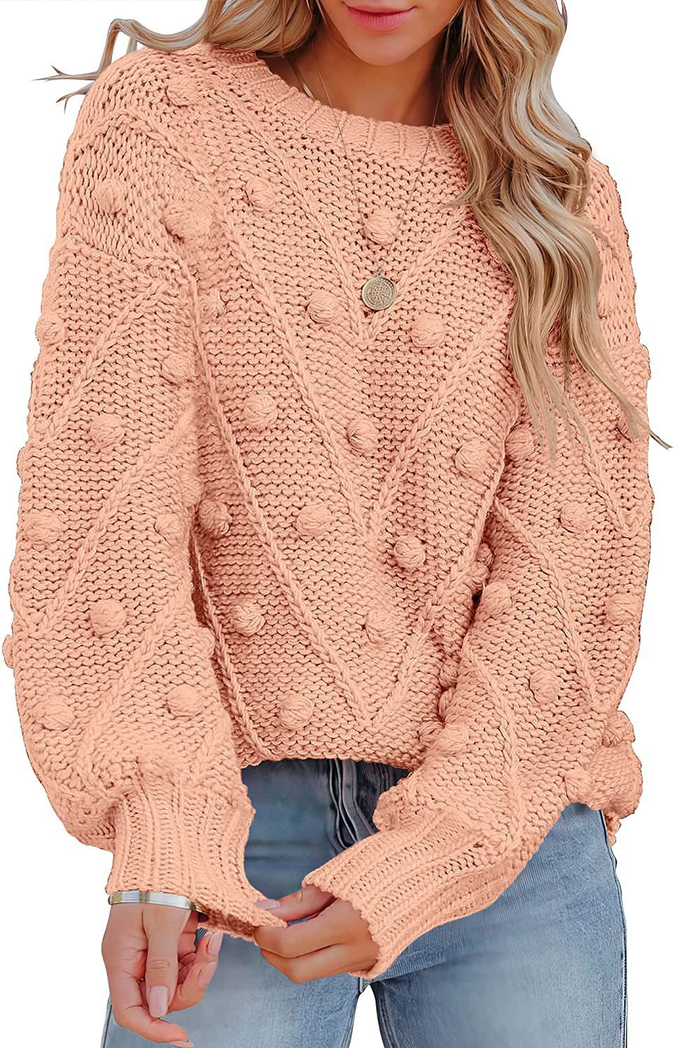 Damen - Strickpullover - Stylisches 3D-Muster - Modischer Pullover für jede Jahreszeit