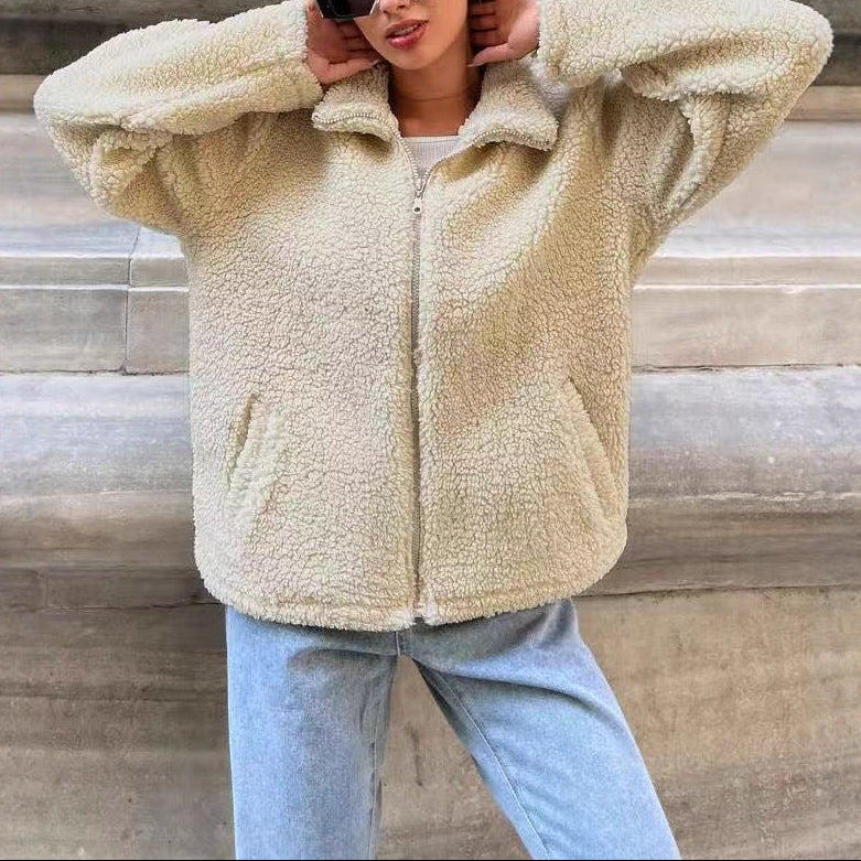 Damen - Fleece Zip Up Jacke - Komfortabler Schnitt - Weiche und Bequeme jacke für den Alltag