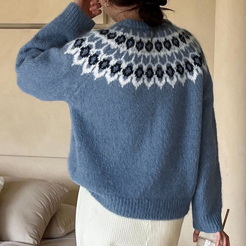 Damen - Strickpullover - Traditionelles norwegisches Design - Bequem und stilvoll - Ideal für kalte Tage