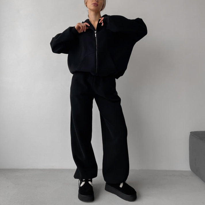 Damen - Loungewear-Set mit Kapuze -  Weit geschnittener stil - Ideal für entspannte Tage