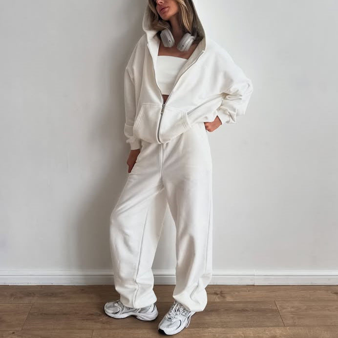 Damen - Loungewear-Set mit Kapuze -  Weit geschnittener stil - Ideal für entspannte Tage