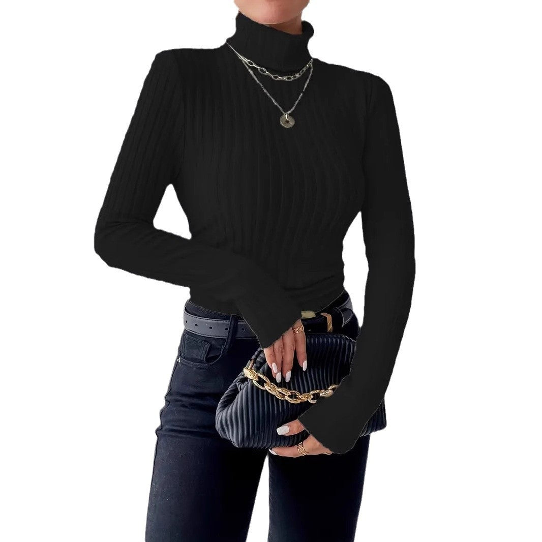 Damen - Rollkragenpullover - Langärmeliger - Feinripp Strick Design - Stilvoller Herbst Pullover für jeden Anlass