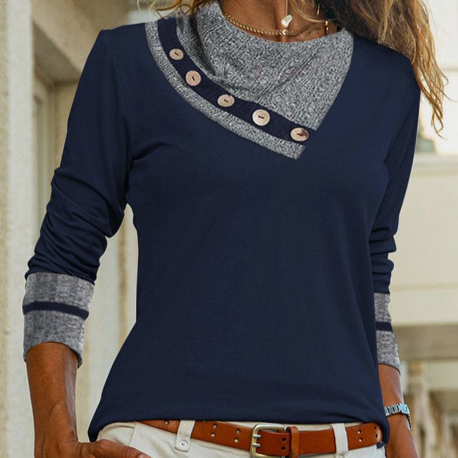 Damen - Langärmliges Hemd mit Kragen - Bequemes Material -Eleganter, schicker Stil für jeden Anlass