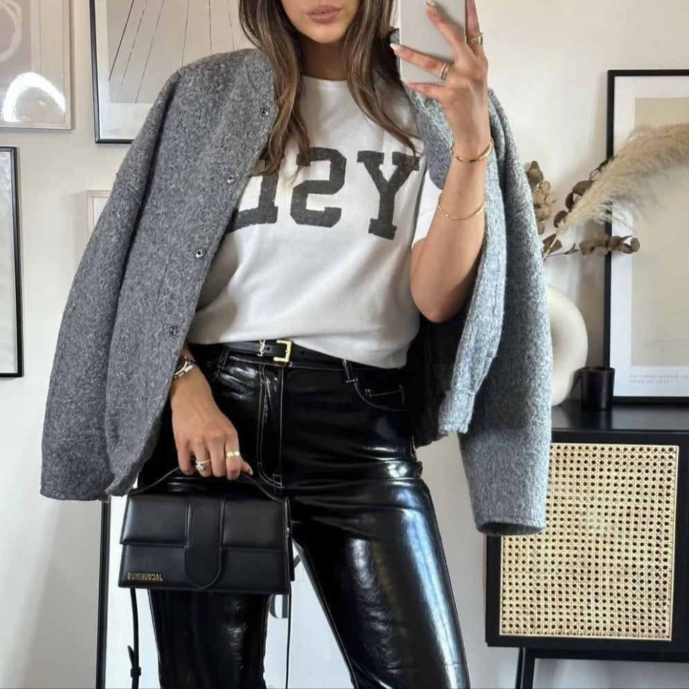 Damen - Lässige Jacke - Übergröße - Weich Stoff für Komfort und Stil