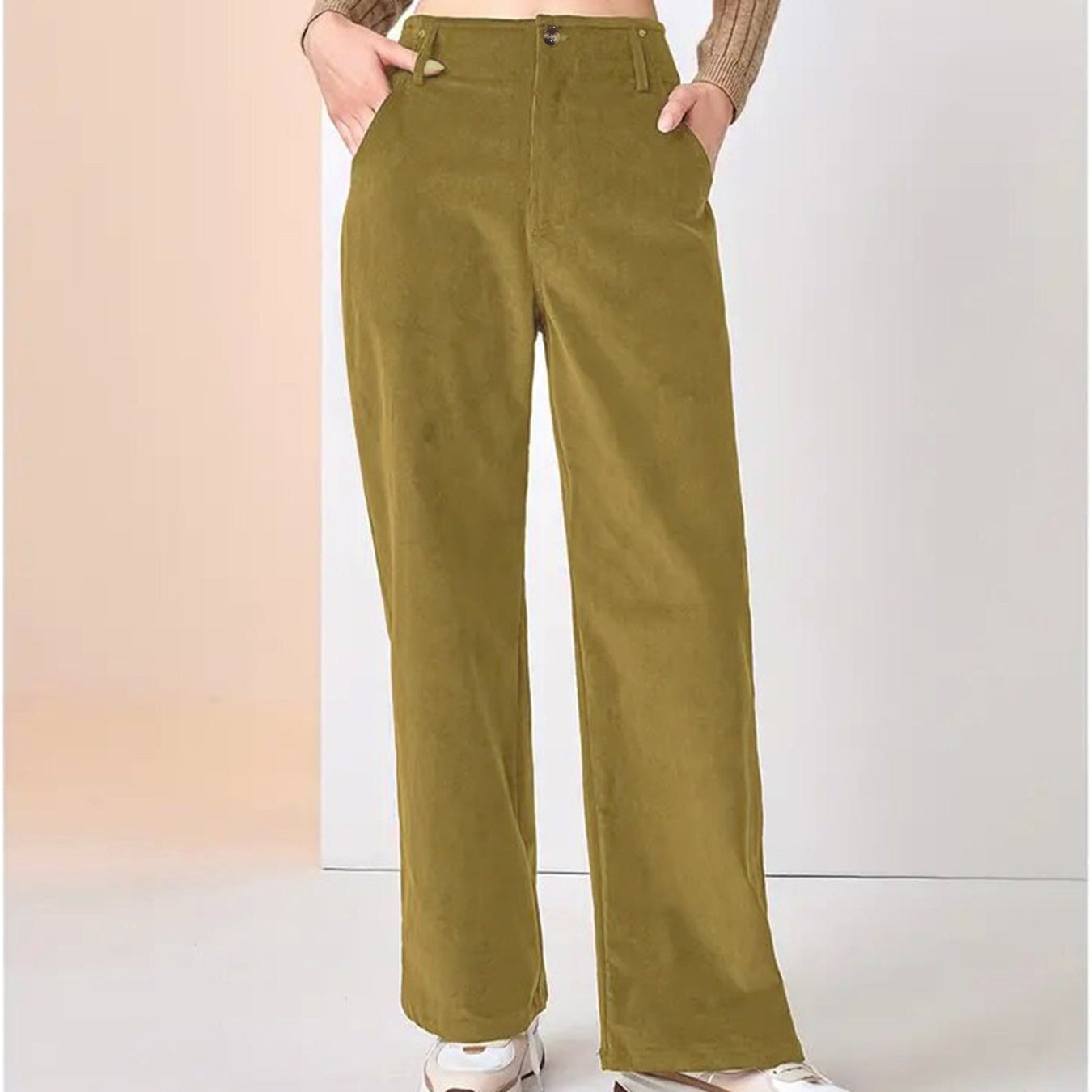 Damen - Cordhose - Weitem Bein - Bequemer Casual Style für jeden Anlass