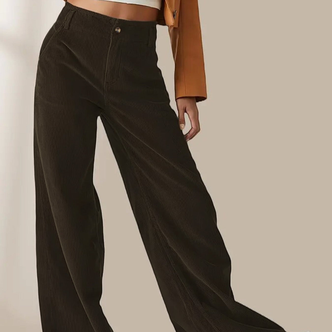 Damen - Cordhose - Weitem Bein - Bequemer Casual Style für jeden Anlass