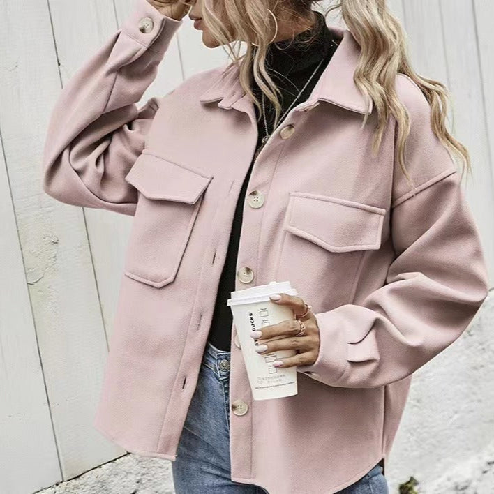 Damen - Übergroße jacke - Taschen und Knöpfen - Stilvolle und Bequeme Mode für Jeden Anlass