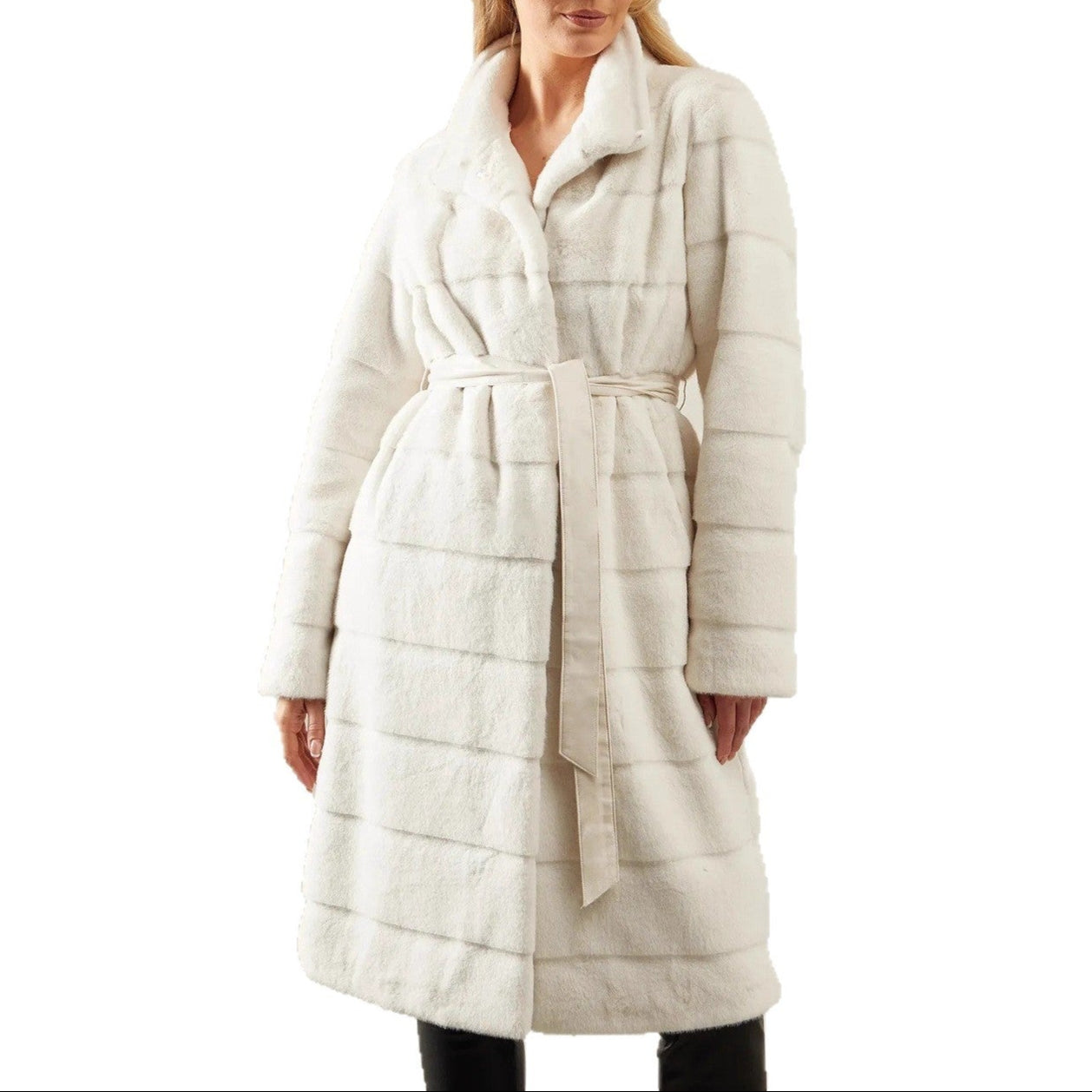 Damen - Kuschelige Jacke mit Gürtel - Weiches Material - Bequemer Stil - Perfekt für jeden Anlass