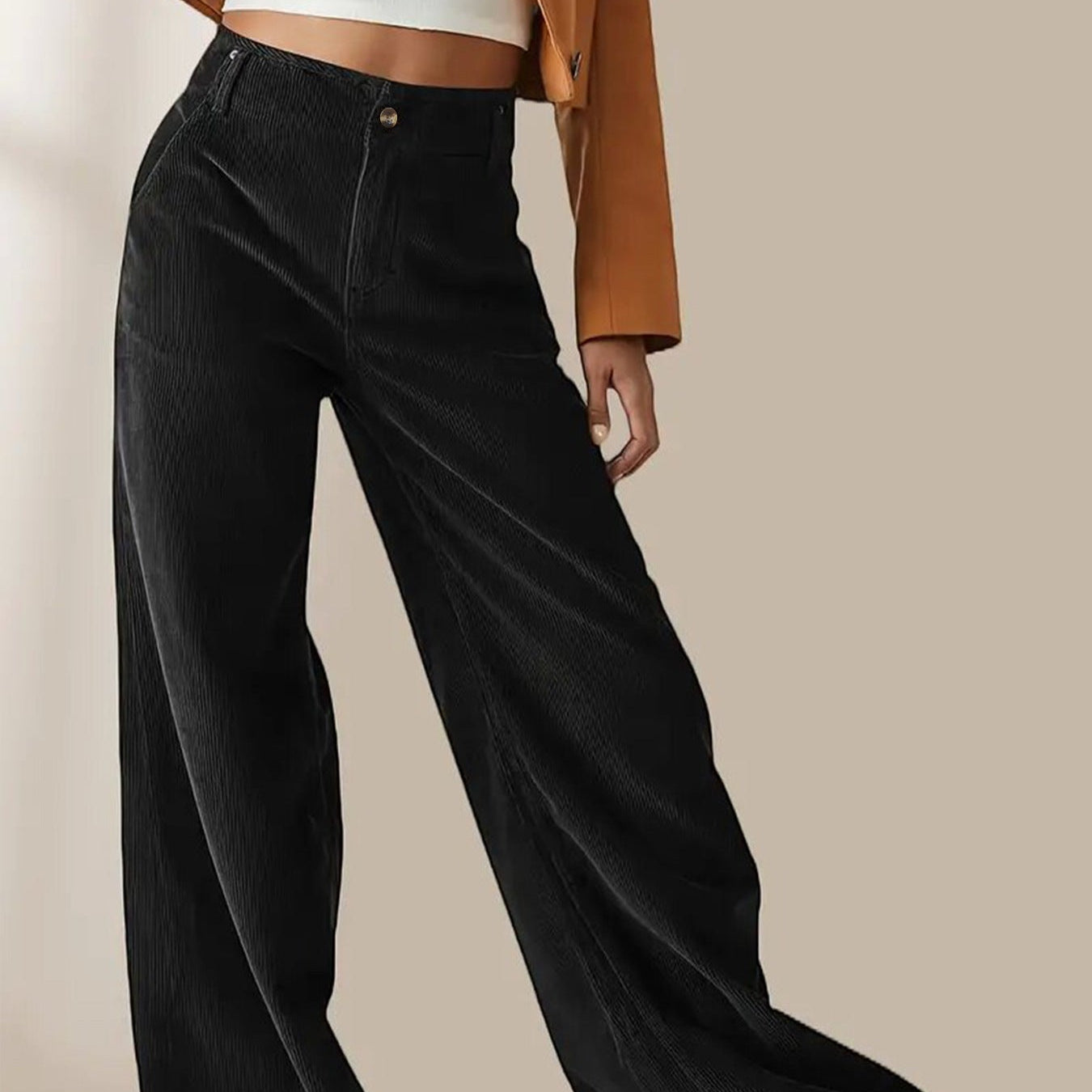 Damen - Cordhose - Weitem Bein - Bequemer Casual Style für jeden Anlass