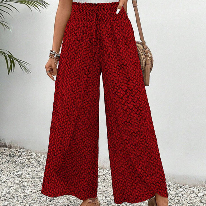 Damen - Hose - Leichtes Material - Weites Bein - Modische Freizeithose für jeden Anlass