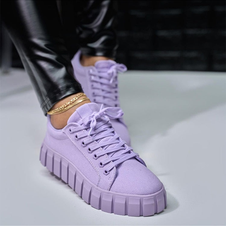 Damen - Turnschuhe - Plateausohle - Leichte Material - Atmungsaktive Wanderschuhe