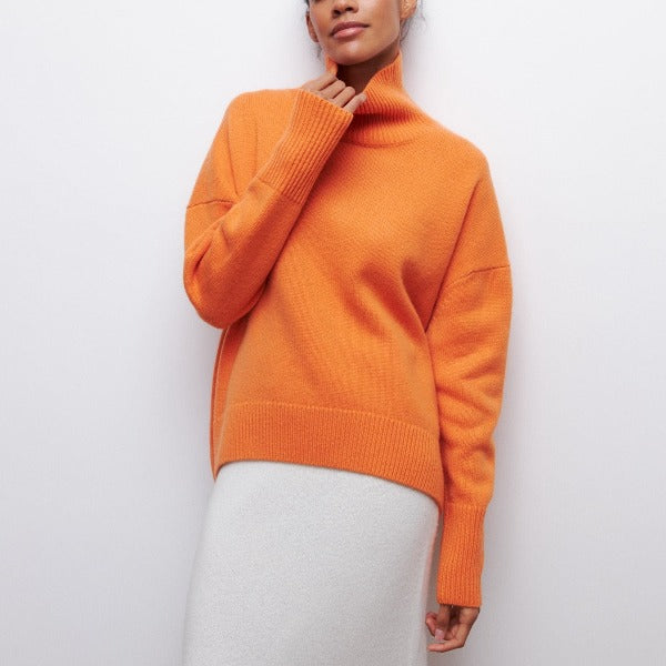 Damen - Rollkragenpullover - Weiche Strickware - Ultimativen Komfort - Gemütliche Mode für die kühle Jahreszeit