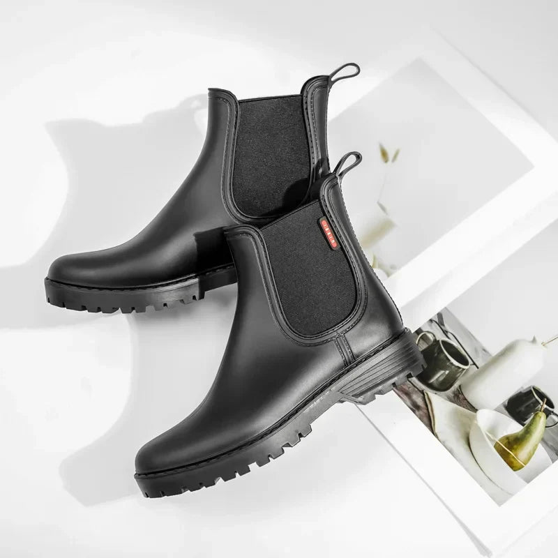 Damen - Chelsea Regenstiefel - Wasserdicht & Rutschfest für Stil und Komfort - Ideale Gummistiefel