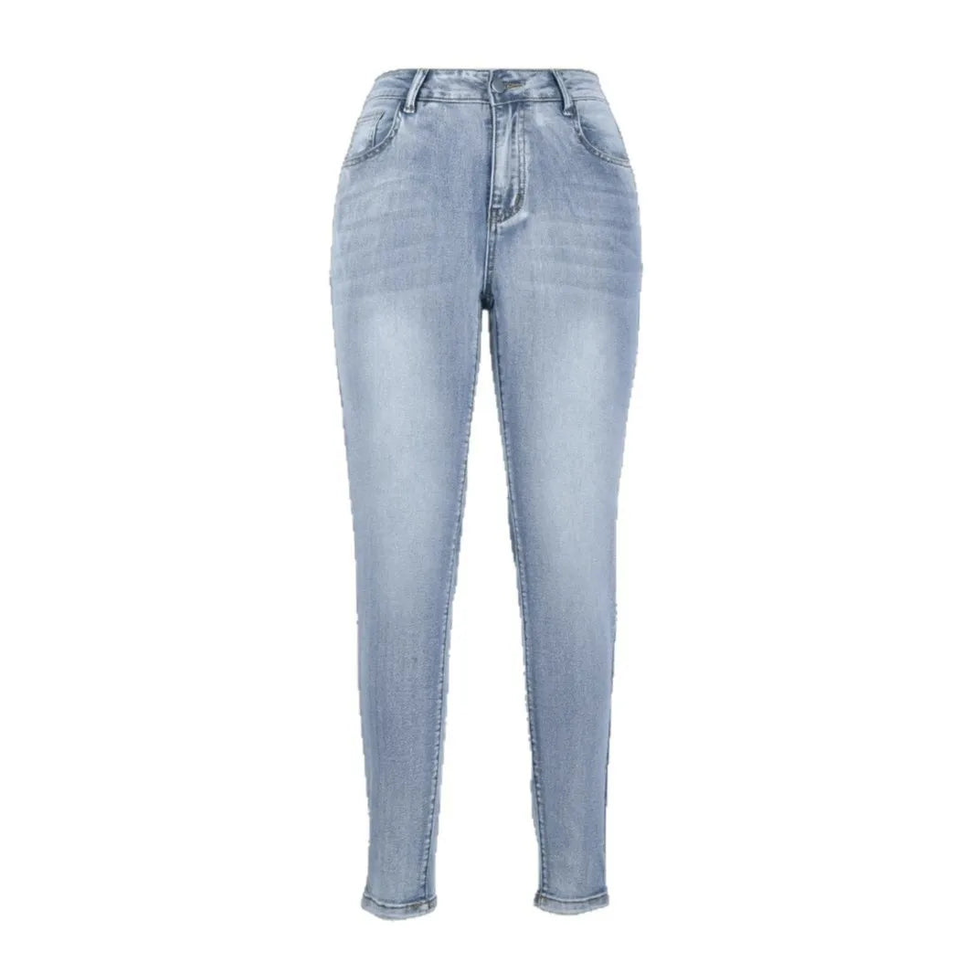 Damen - Schmale Jeggings - Hohe Taille - Bequemer Stretch Stoff für den perfekten Sitz