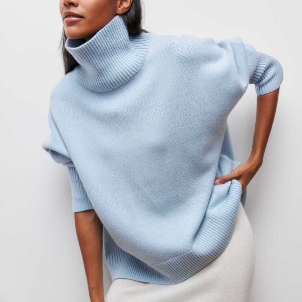 Damen - Rollkragenpullover - Weiche Strickware - Ultimativen Komfort - Gemütliche Mode für die kühle Jahreszeit