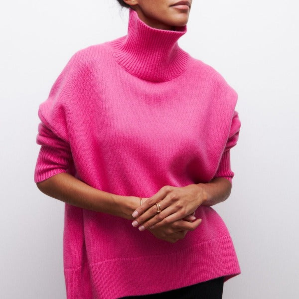 Damen - Rollkragenpullover - Weiche Strickware - Ultimativen Komfort - Gemütliche Mode für die kühle Jahreszeit
