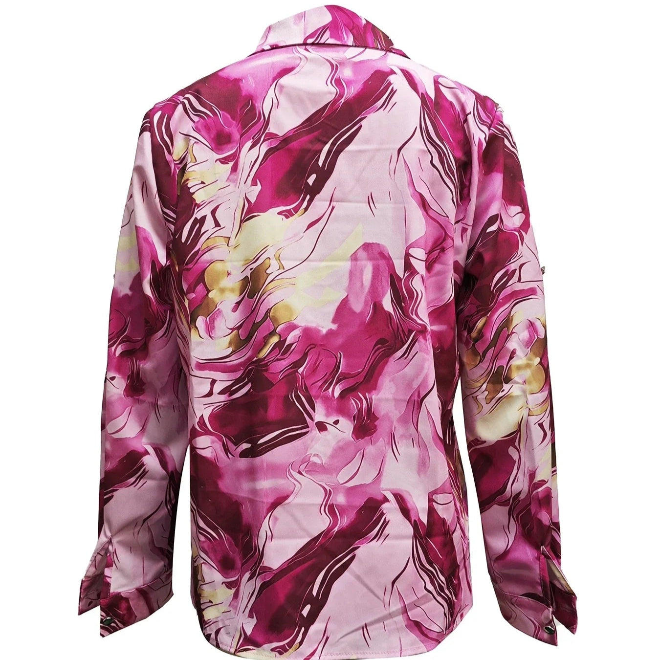 Damen - Hemd - Satin Stoff - Fließendes elegantes Shirt für stilvolle Anlässe
