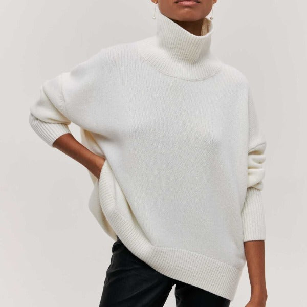 Damen - Rollkragenpullover - Weiche Strickware - Ultimativen Komfort - Gemütliche Mode für die kühle Jahreszeit
