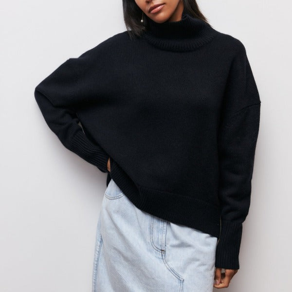 Damen - Rollkragenpullover - Weiche Strickware - Ultimativen Komfort - Gemütliche Mode für die kühle Jahreszeit