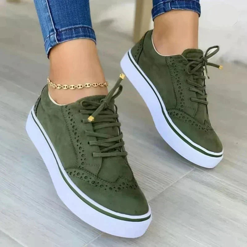 Damen - Bequeme Laufschuhe - Leder - Leicht & Atmungsaktiv - Perfekt für Fitness und Alltag