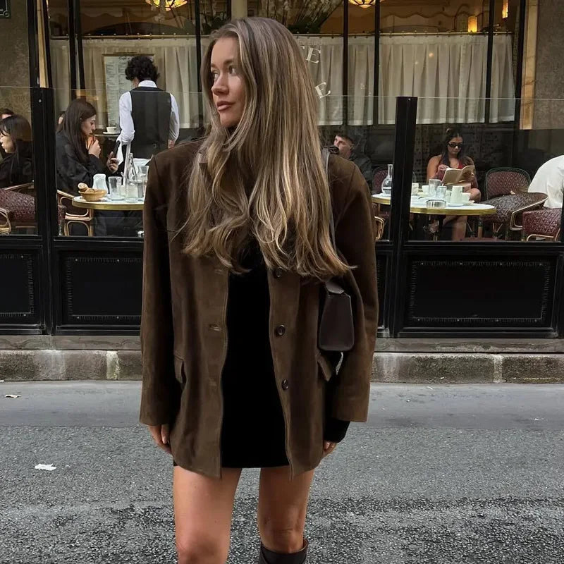 Damen - Kurzblazer - Langen Ärmel - Chic Stil für jeden Anlass - Elegante jacke