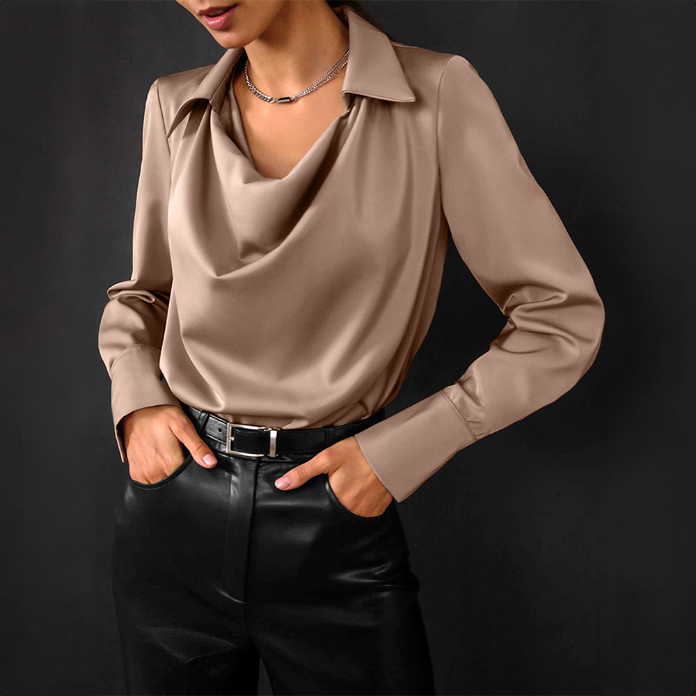 Damen - Kleidungsstück - Luxuriöse Seidenbluse - Elegantes & stilvolles Oberteil für jeden Anlass