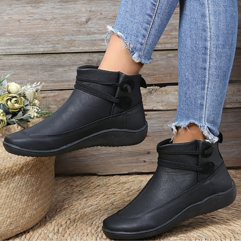 Damen - Wasserdichte Stiefelette - Verstellbaren Riemen - Komfortable und stylische Schuhe für jedes Wetter