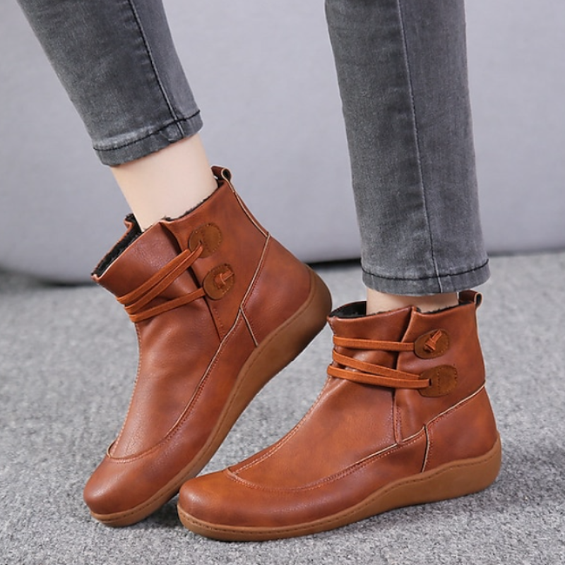 Damen - Wasserdichte Stiefelette - Verstellbaren Riemen - Komfortable und stylische Schuhe für jedes Wetter