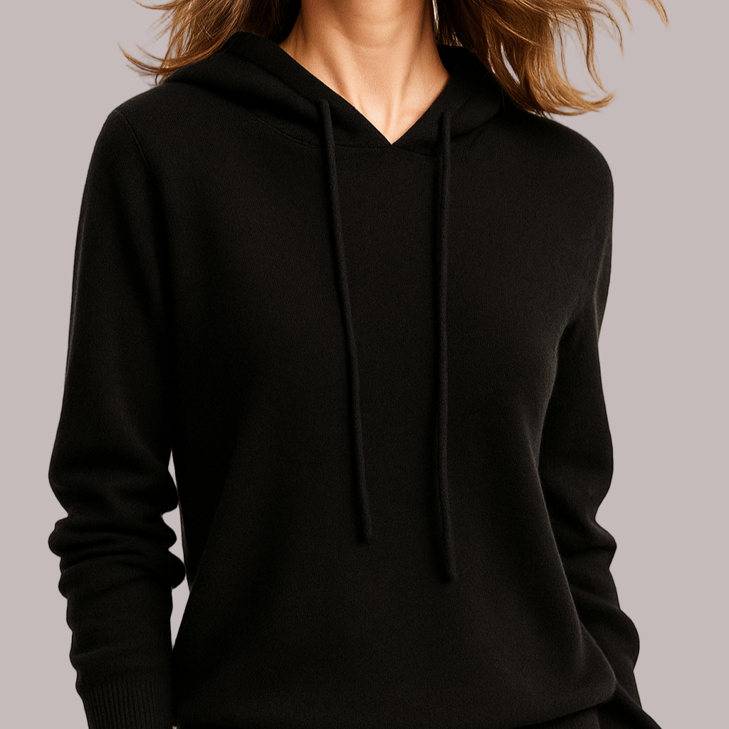 Damen - Kapuzenpullover - Entspannter Passform - Rippenstrick - Bequemer Stil für Freizeit und Alltag