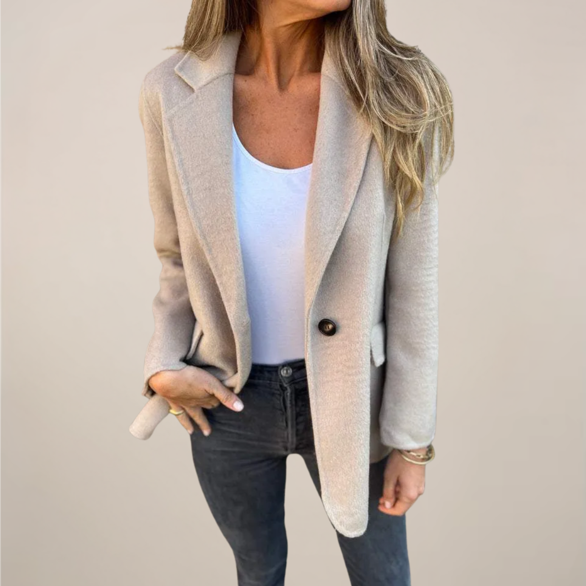 Damen - Maßgeschneiderte Blazer Jacke - Stilvoll mit Kerbe Revers - Elegante Damenjacke für jeden Anlass