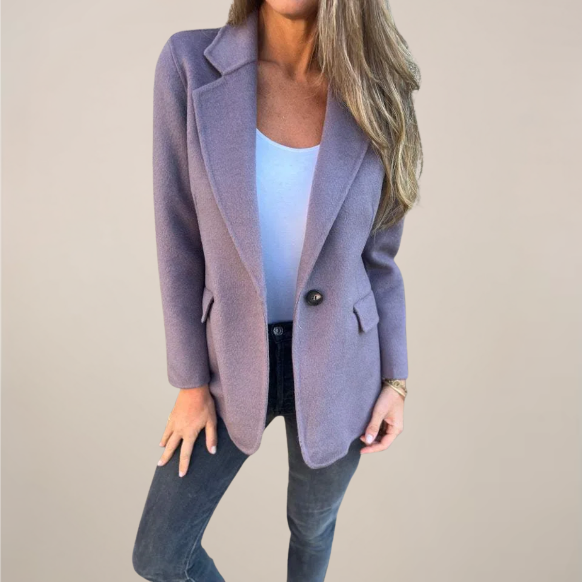 Damen - Maßgeschneiderte Blazer Jacke - Stilvoll mit Kerbe Revers - Elegante Damenjacke für jeden Anlass