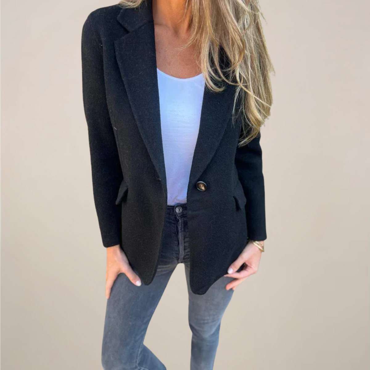 Damen - Maßgeschneiderte Blazer Jacke - Stilvoll mit Kerbe Revers - Elegante Damenjacke für jeden Anlass
