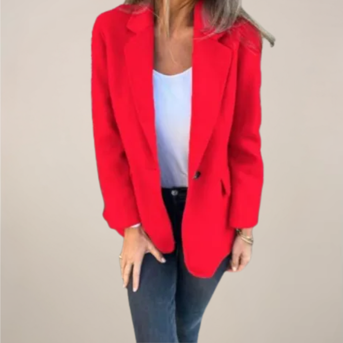 Damen - Maßgeschneiderte Blazer Jacke - Stilvoll mit Kerbe Revers - Elegante Damenjacke für jeden Anlass