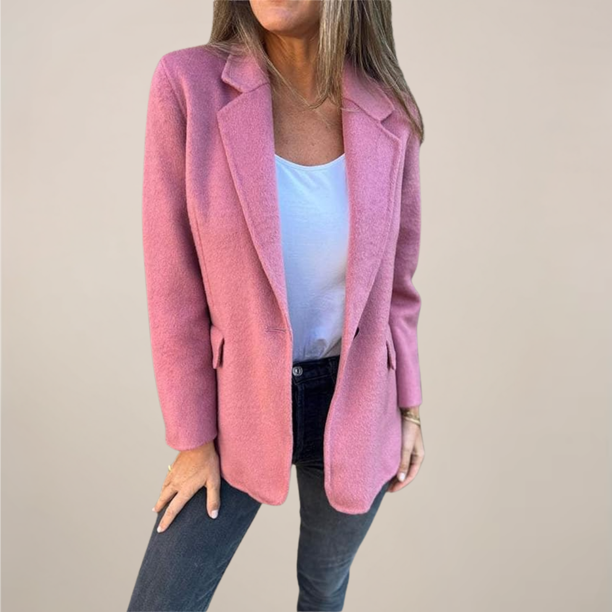 Damen - Maßgeschneiderte Blazer Jacke - Stilvoll mit Kerbe Revers - Elegante Damenjacke für jeden Anlass