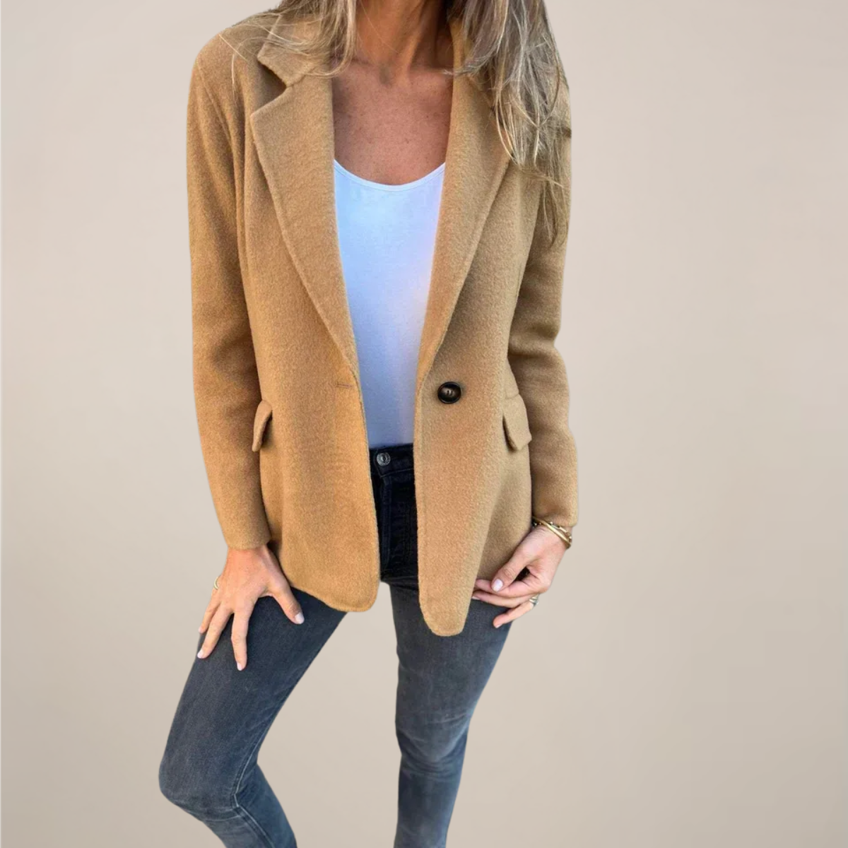 Damen - Maßgeschneiderte Blazer Jacke - Stilvoll mit Kerbe Revers - Elegante Damenjacke für jeden Anlass