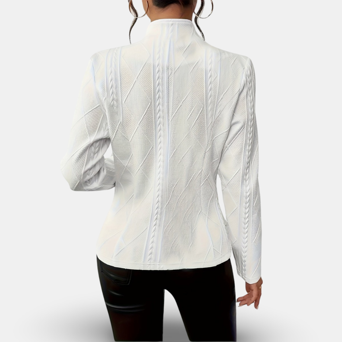 Damen - Strukturierter geometrischer Blazer - Eleganter Stil für jeden Anlass - Modischer Begleiter