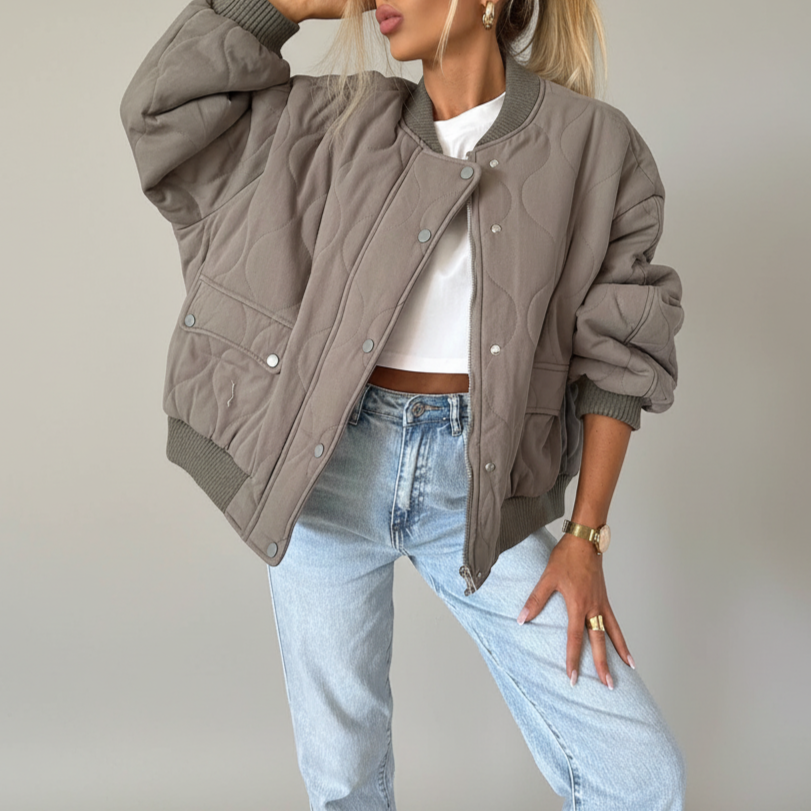Damen - Lässige Komfort Steppjacke - Vielseitiger Look für jeden Anlass - Stylische Freizeitjacke