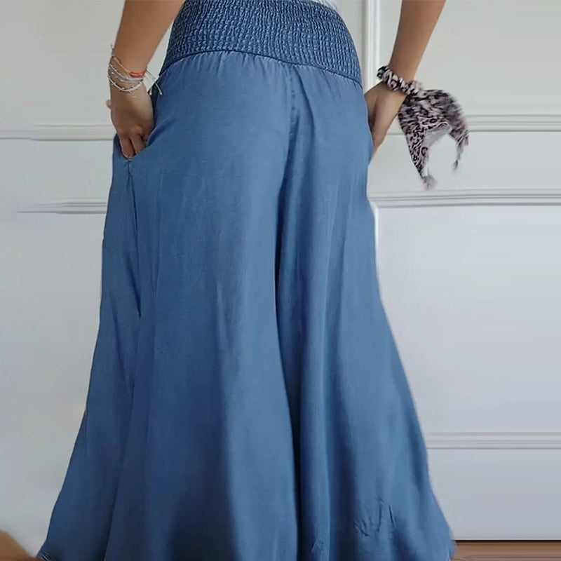 Damen - Hose - Polyester - Bequemem Gummibund - Vielseitig und Stilvoll für Jeden Tag - Komfort und Eleganz