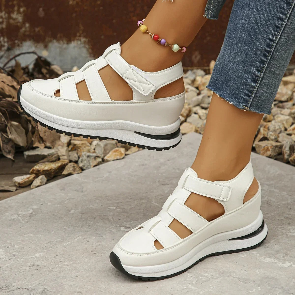 Damen - Komfort Sandalen - Synthetische materialien - Stylisch und langlebig - Ideal für den täglichen Gebrauch