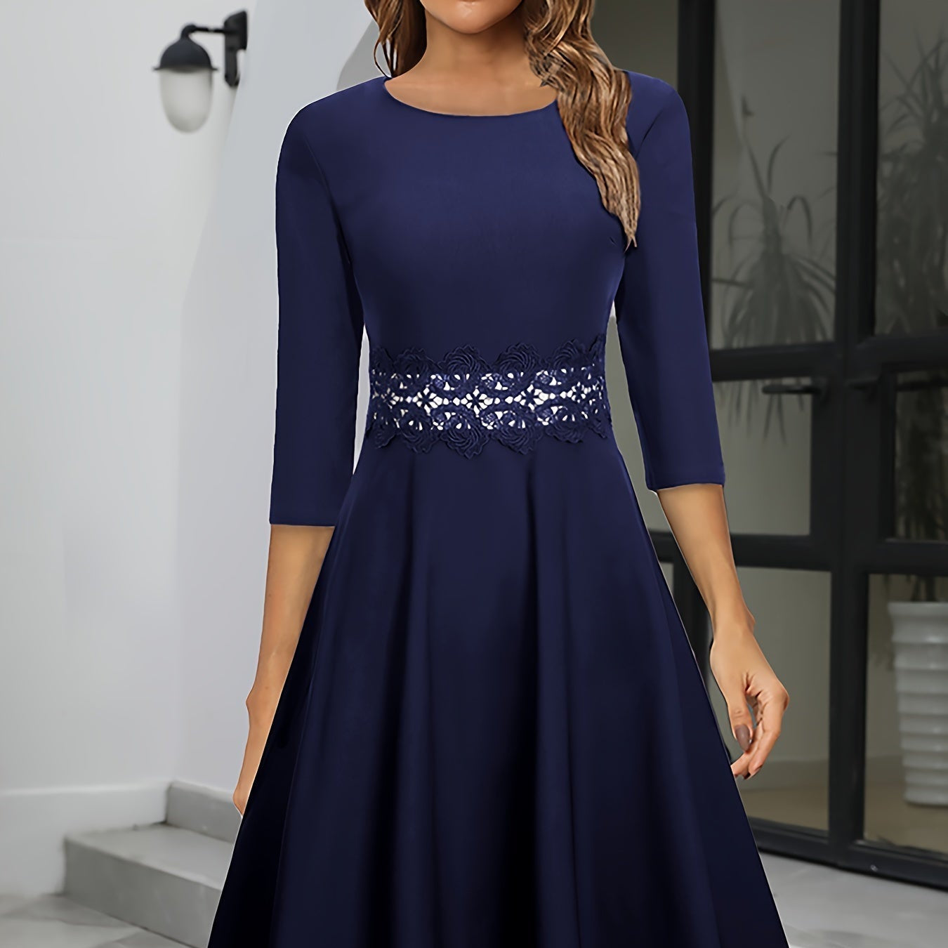 Damen - Midi Abendkleid - Stilvolles Design - Hochwertigem Material - Perfekt für besondere Anlässe