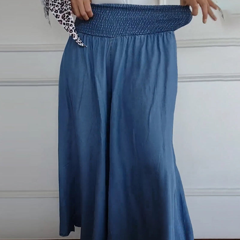 Damen - Hose - Polyester - Bequemem Gummibund - Vielseitig und Stilvoll für Jeden Tag - Komfort und Eleganz