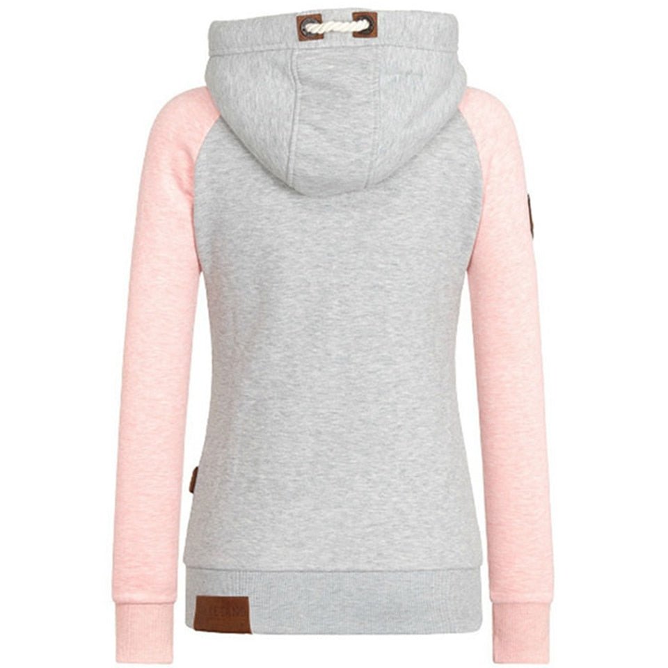 Damen - Kapuzenjacke - Reißverschluss - Bequemer langärmeliger Hoodie für Alltag und Freizeit