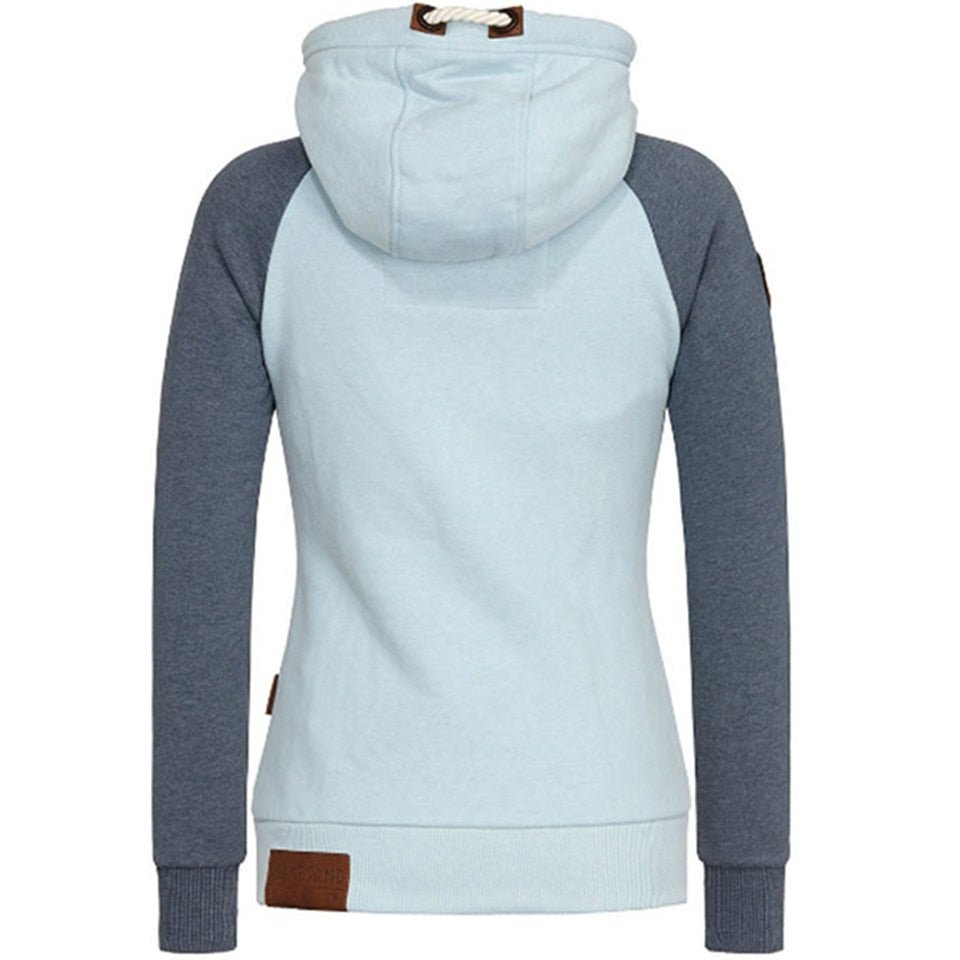 Damen - Kapuzenjacke - Reißverschluss - Bequemer langärmeliger Hoodie für Alltag und Freizeit