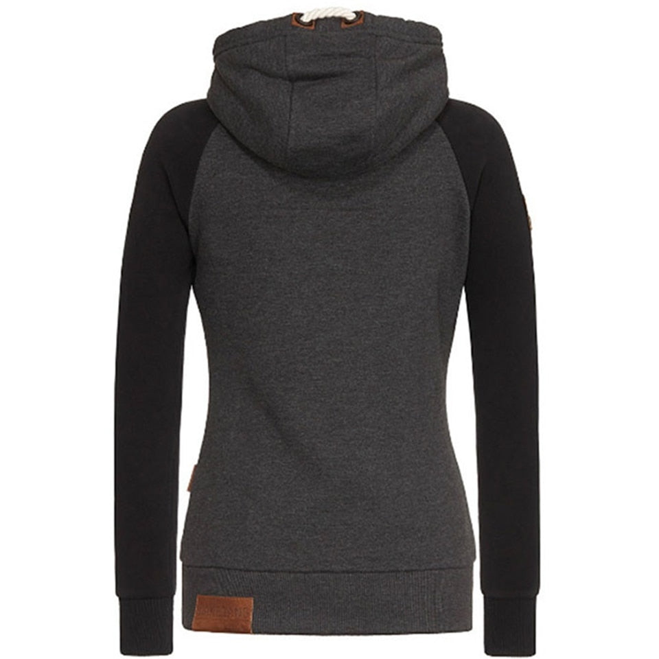 Damen - Kapuzenjacke - Reißverschluss - Bequemer langärmeliger Hoodie für Alltag und Freizeit