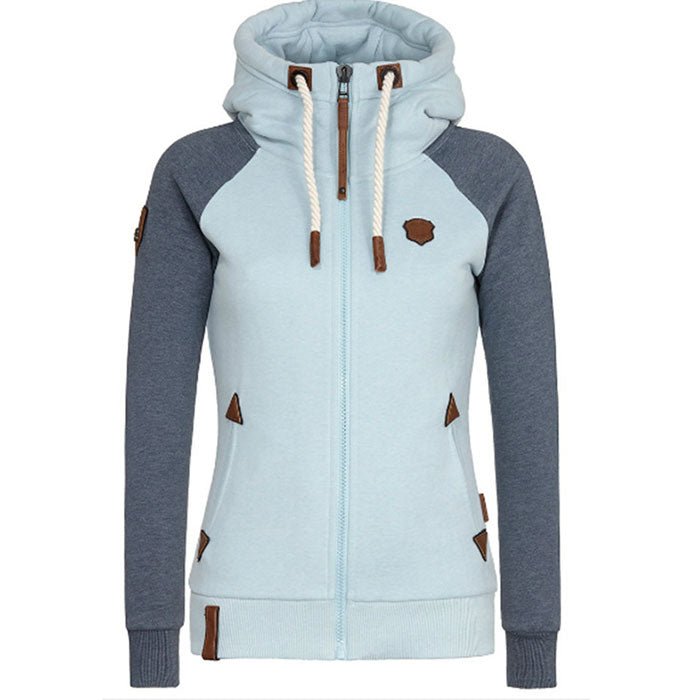 Damen - Kapuzenjacke - Reißverschluss - Bequemer langärmeliger Hoodie für Alltag und Freizeit