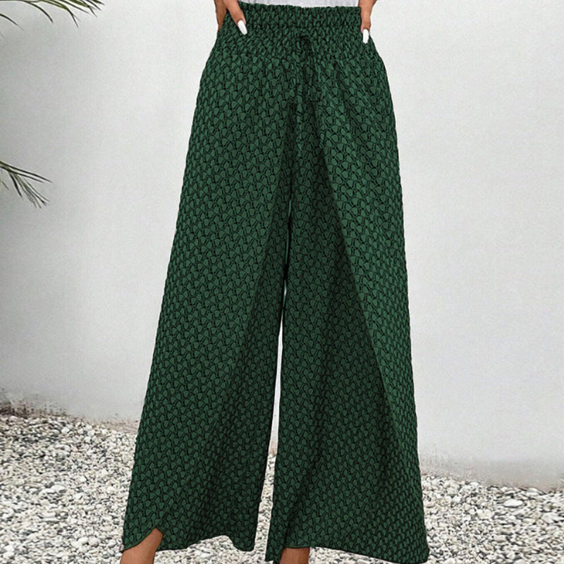 Damen - Hose - Leichtes Material - Weites Bein - Modische Freizeithose für jeden Anlass