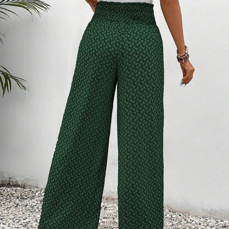 Damen - Hose - Leichtes Material - Weites Bein - Modische Freizeithose für jeden Anlass