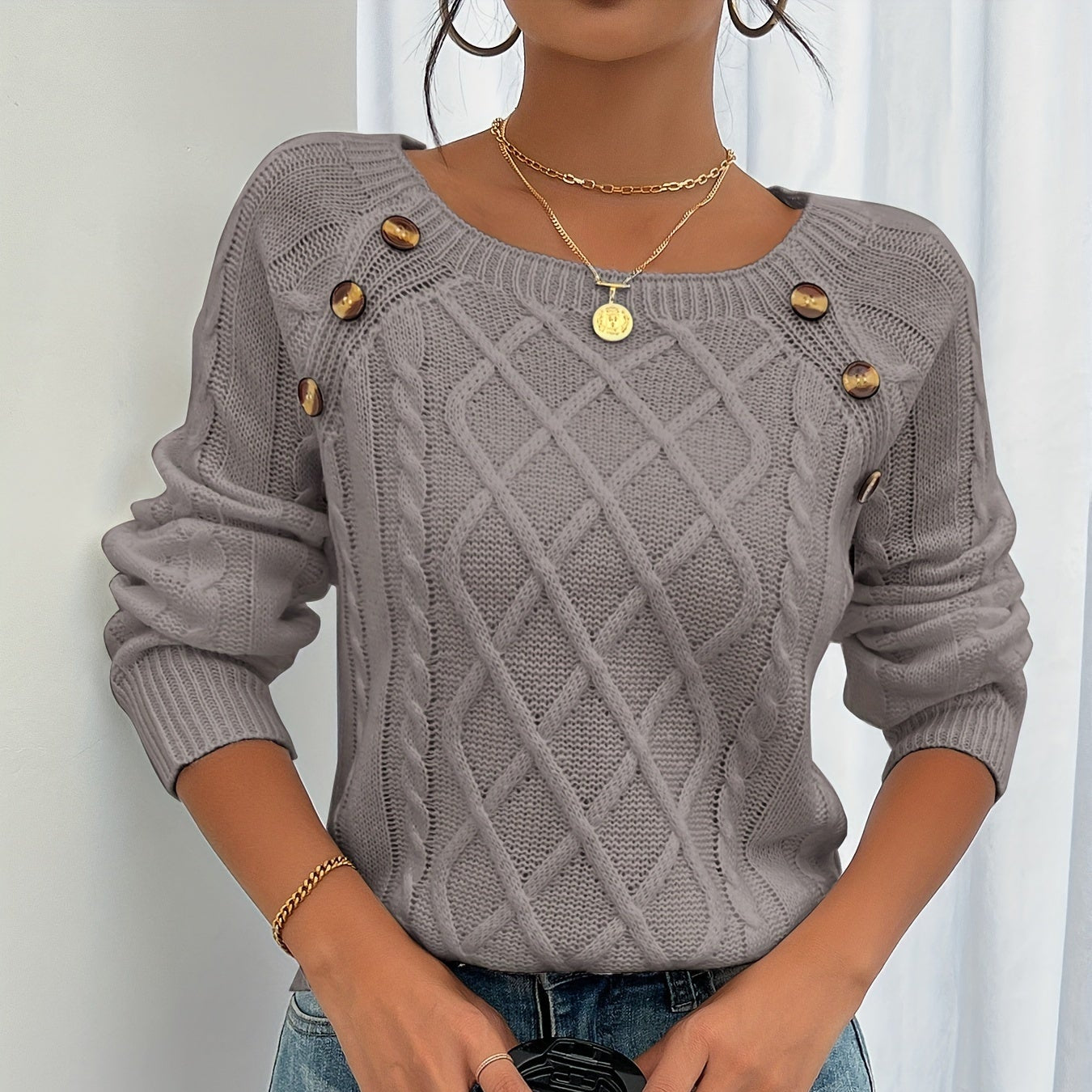 Damen - Strickpullover - Weicher Stoff - Bequeme und stilvolle Oberbekleidung für jede Gelegenheit